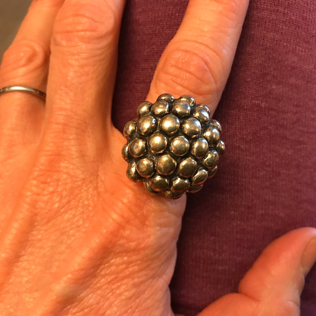 Abstract Silver Statement Ring